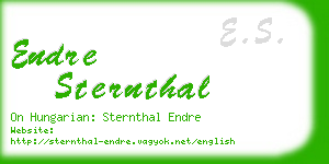 endre sternthal business card